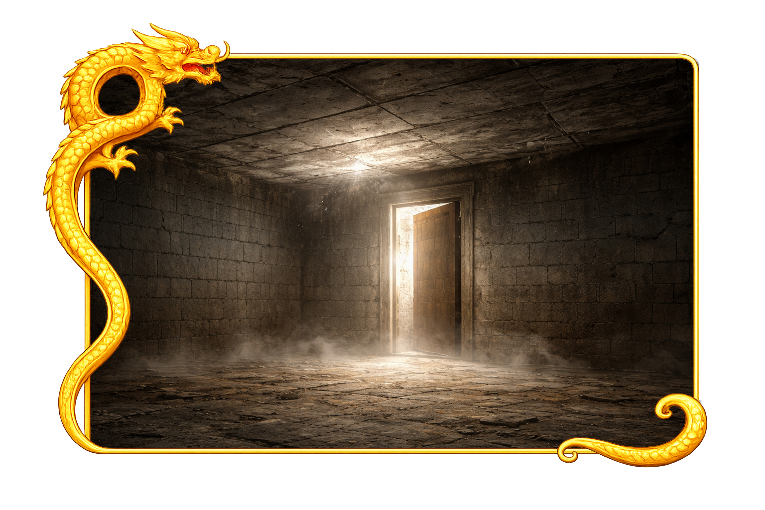 Imagem de uma sala com uma porta